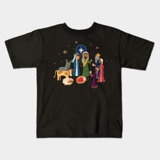 Christmas Nativity Scene Kids T-Shirt